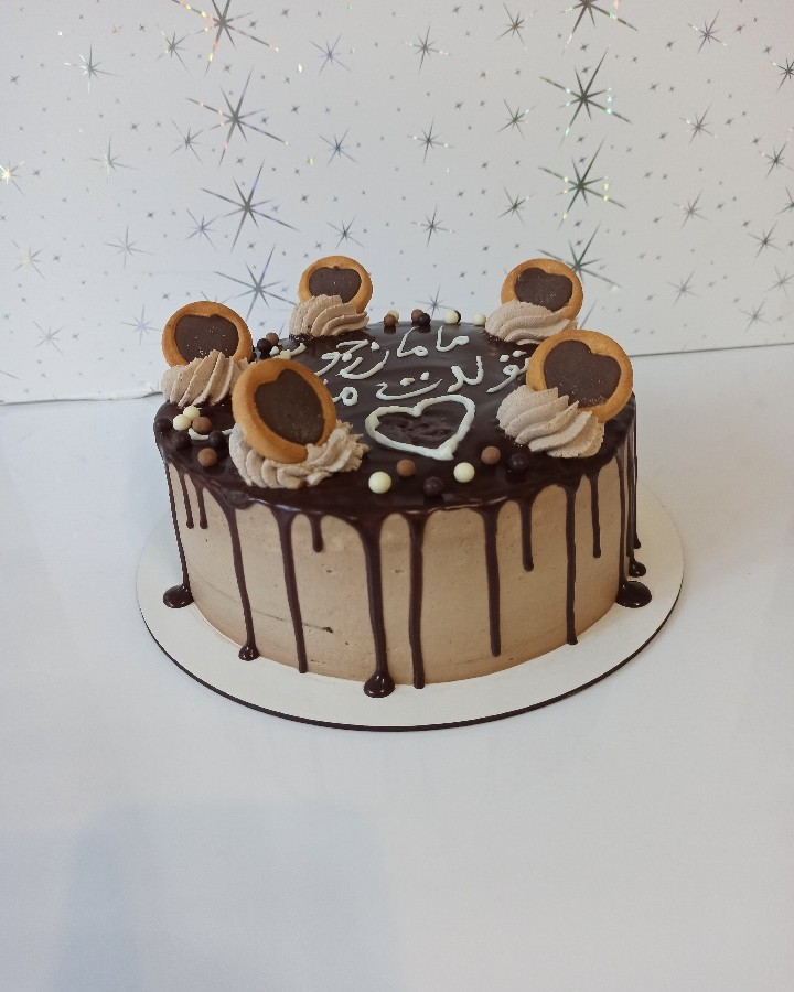 عکس کیک نسکافه ای شکلاتی سفارشی