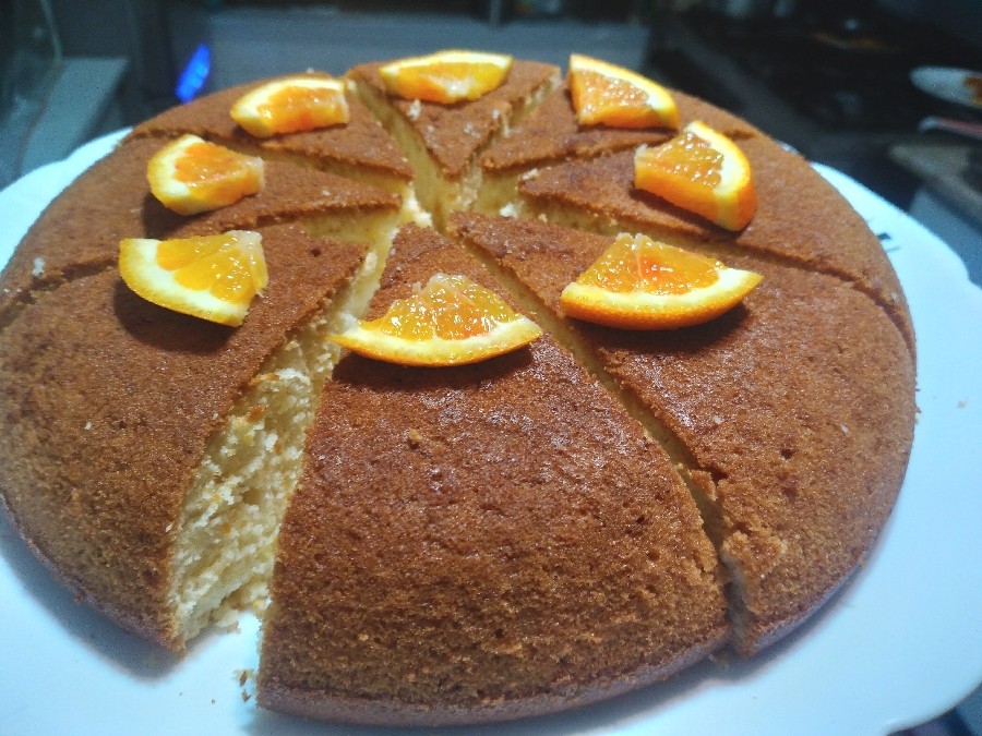 کیک پرتقالی با پلوپز 