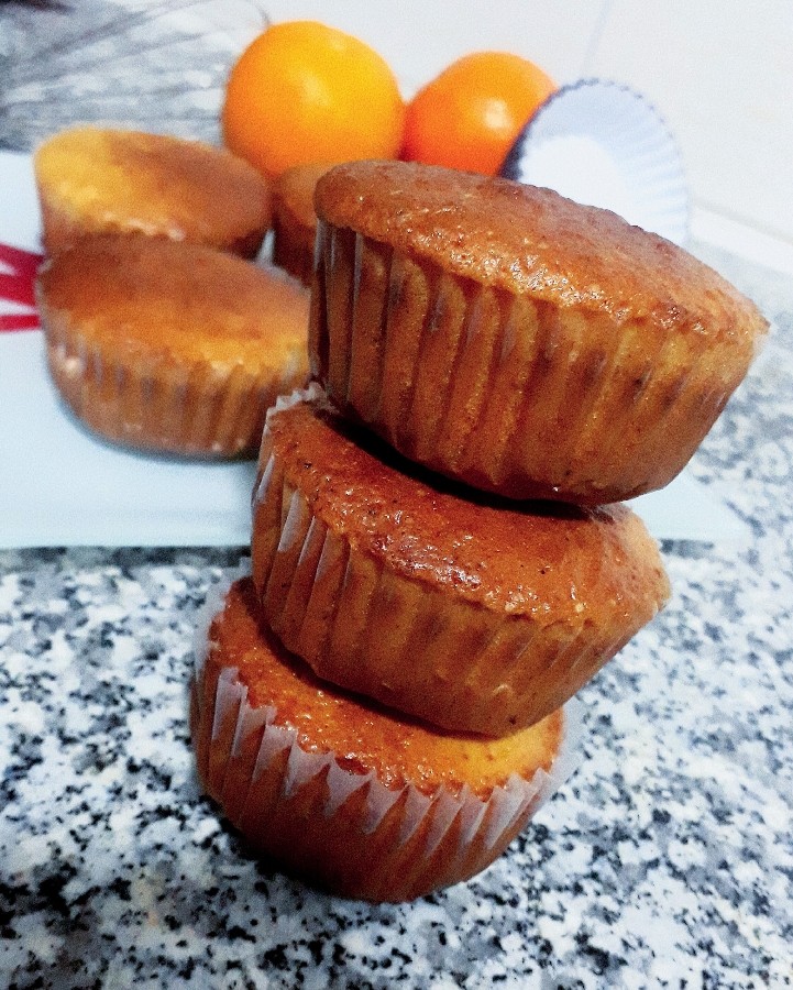 عکس کاپ کیک پرتقالی