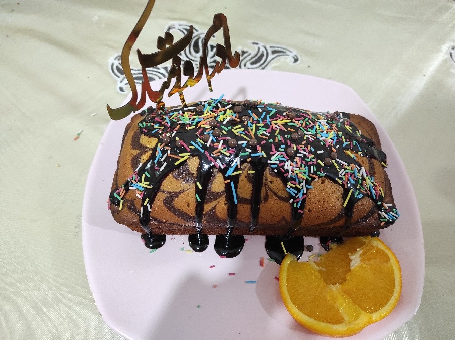 کیک #زبرا با #سس_شکلات