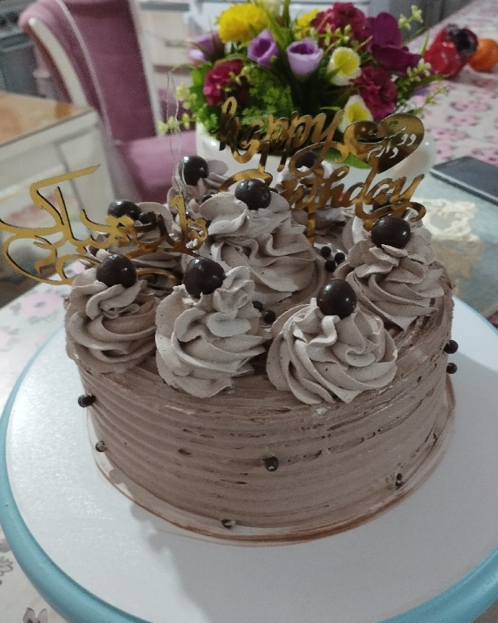 کیک خامه ای برای تولد همسری