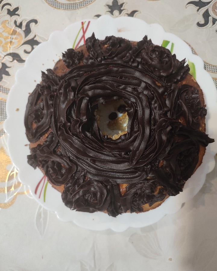 عکس کیک شکلاتی با پودر کاکائو ??