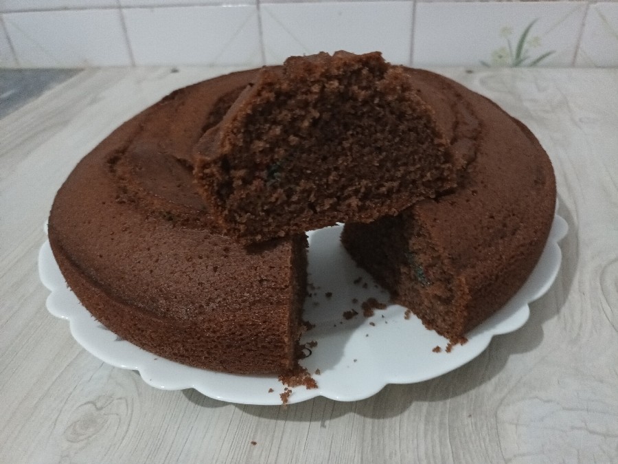 عکس کیک با شکلات داغ