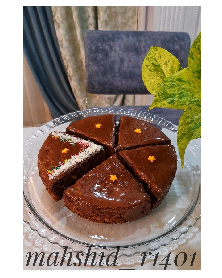 عکس کیک اسفنجی شکلاتی آسان(بدون جدا کردن زرده و سفیده)