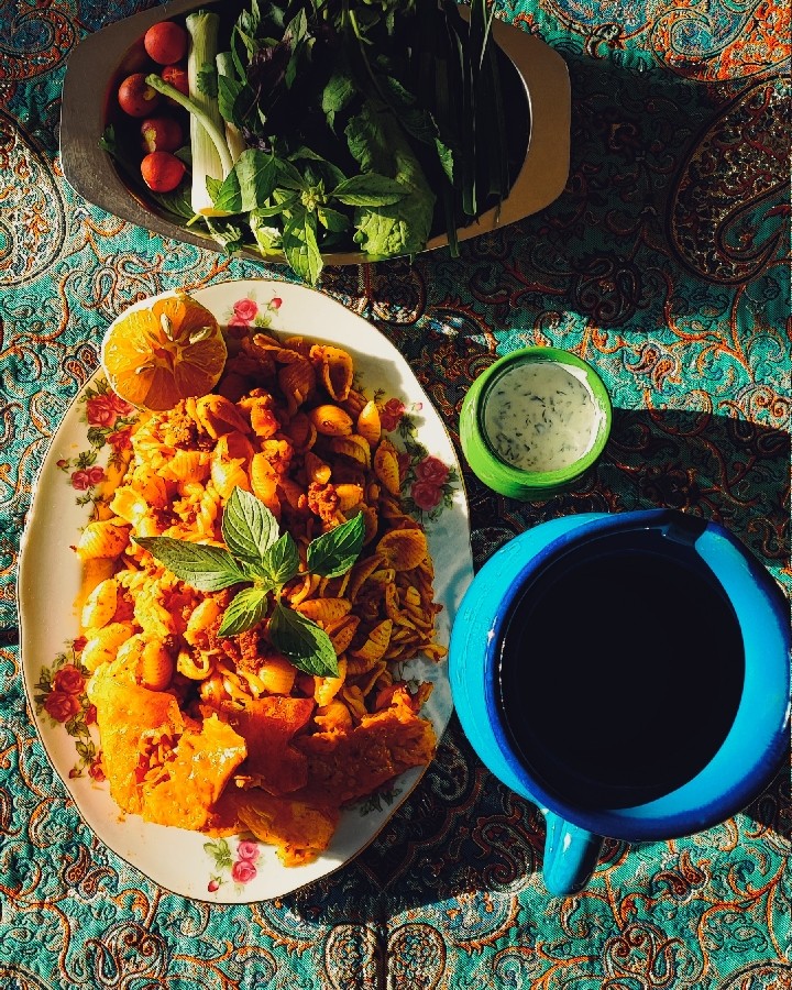 عکس ماکارونی با گوشت