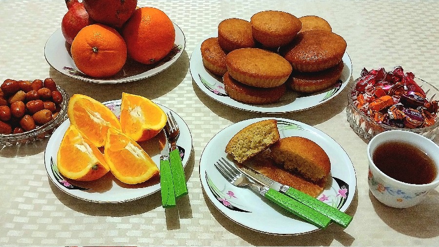 عکس کیک پرتقالی معطر