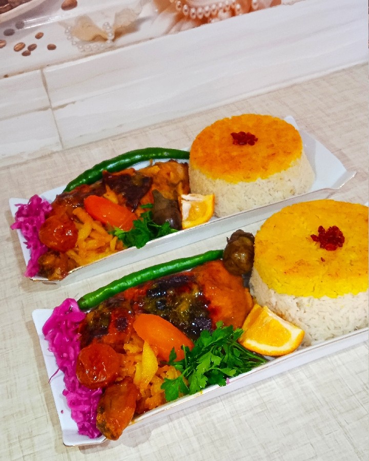 عکس خوراک مرغ پرتقالی