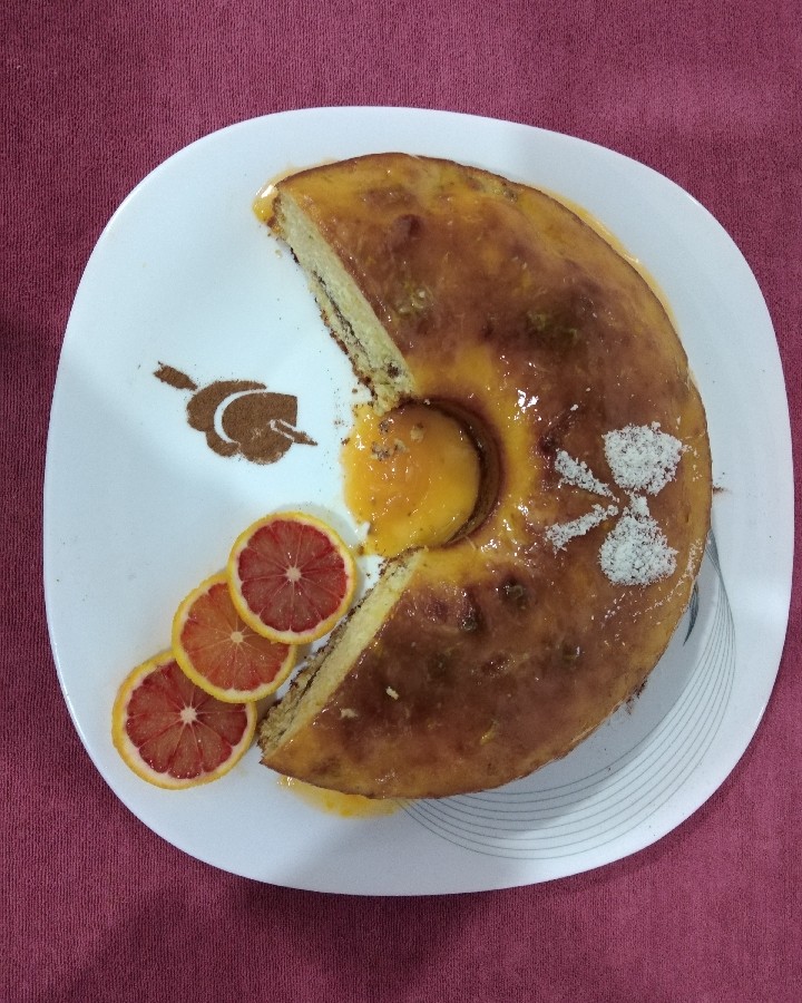 عکس کیک سینامون باطعم وبوی پرتقال