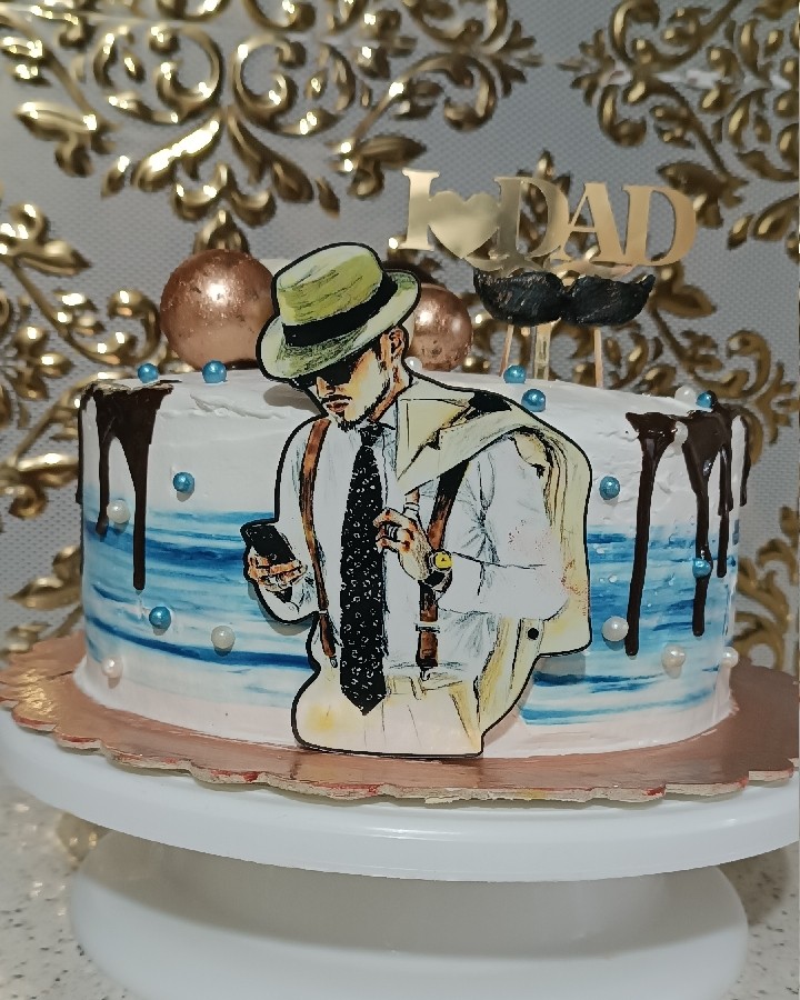عکس کیک روز پدر واسه همسر عزیزم