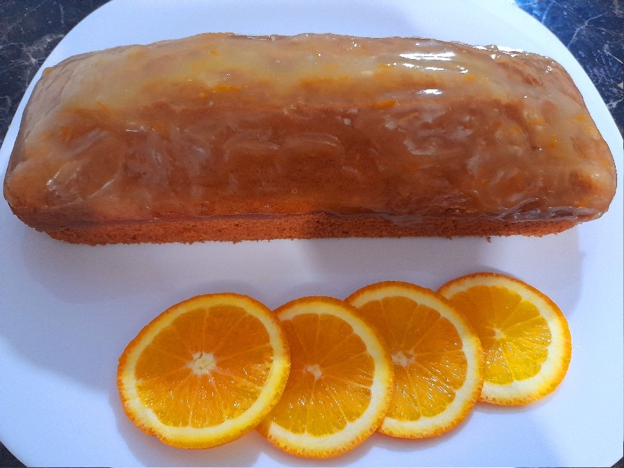 عکس کیک پرتقالی بدون آب پرتقال