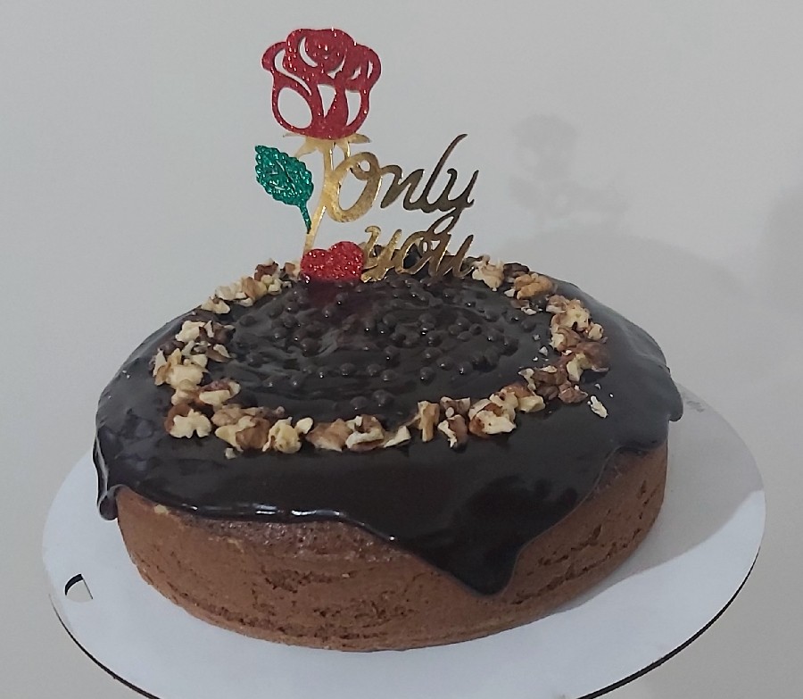 کیک دبل چاکلت با دستور خوب مریم عزیز (کاربر محمد و هانیه ) برای روز پدر 