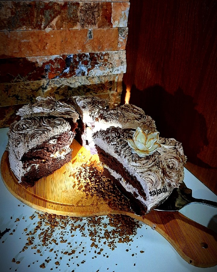 عکس کیک شیفون شکلاتی(دستور hadis-soltani)