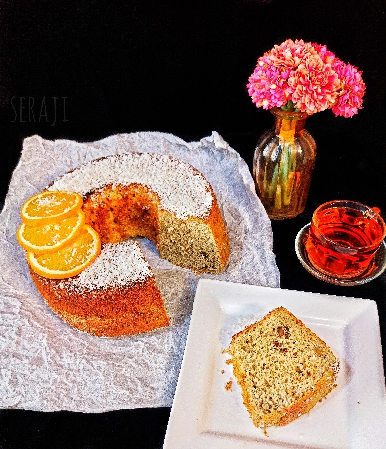 عکس کیک کنجد و گردو