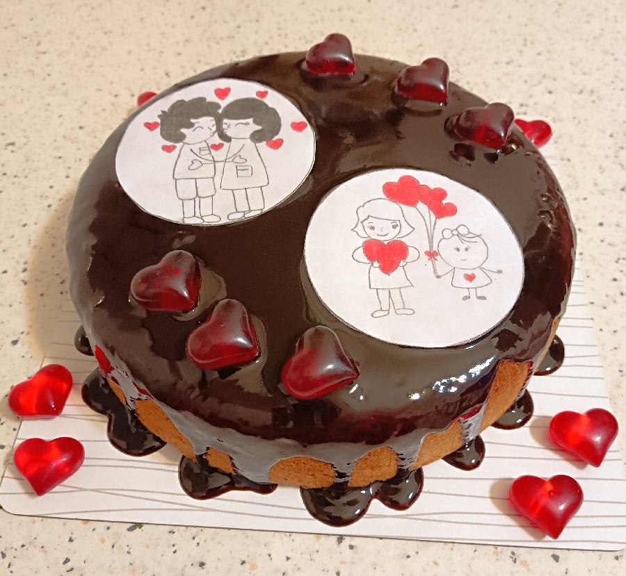 عکس کیک روز ولنتاین 