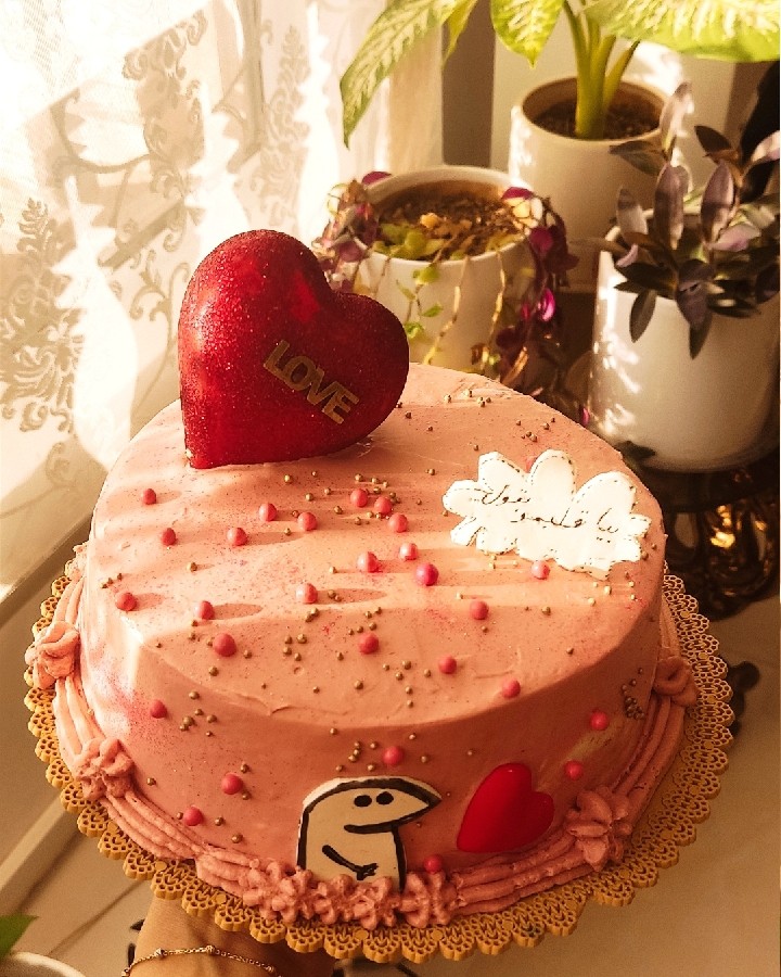 عکس کیک خامه ای