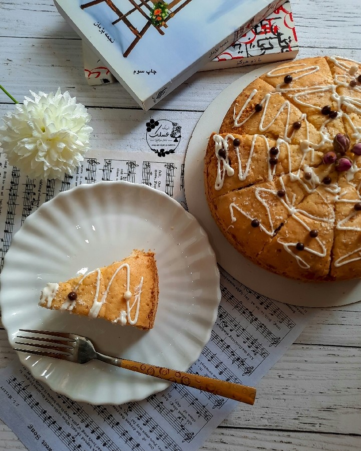 عکس کیک کافه ایی نارگیلی
