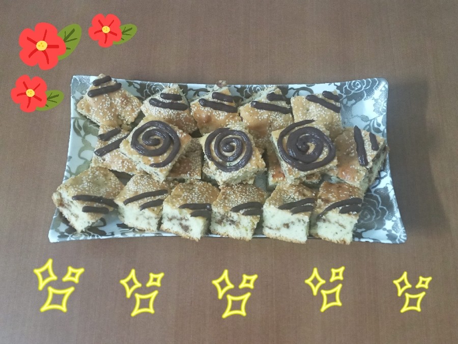 عکس کیک سیب و نارگیل با دستور عالی سمیه جان مبین و ماتیار