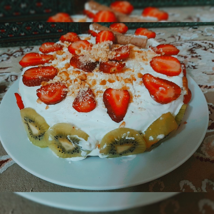 عکس کیک خامه‌ای به مناسبت عید فطر