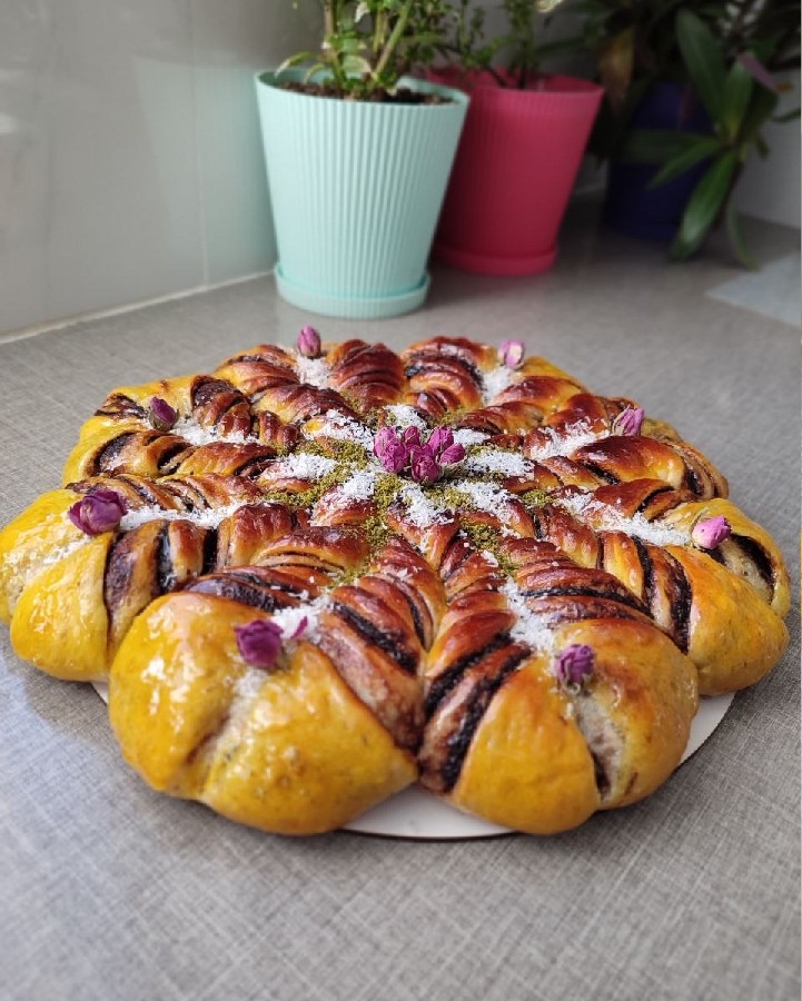 عکس نان شیرمال شکلاتی