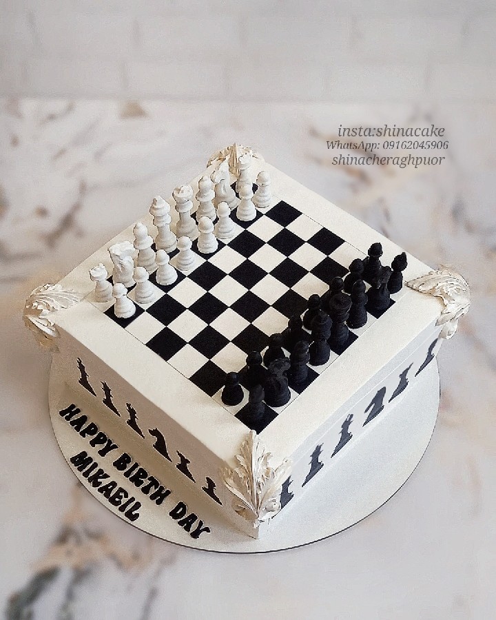 عکس کیک شطرنج
کیک خامه ای 