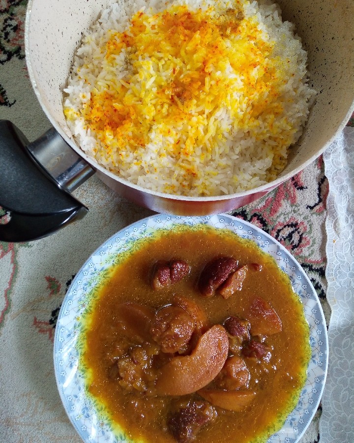 عکس چلو خورشت به آلو