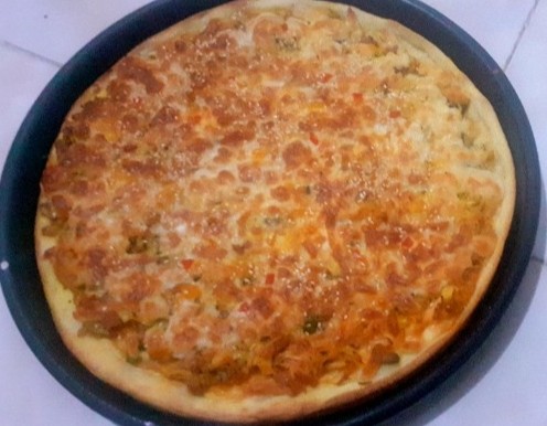 عکس پیتزا مرغ و قارچ