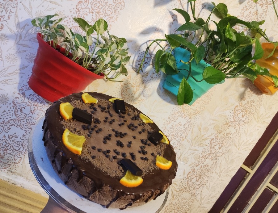 کیک با موس شکلاتی