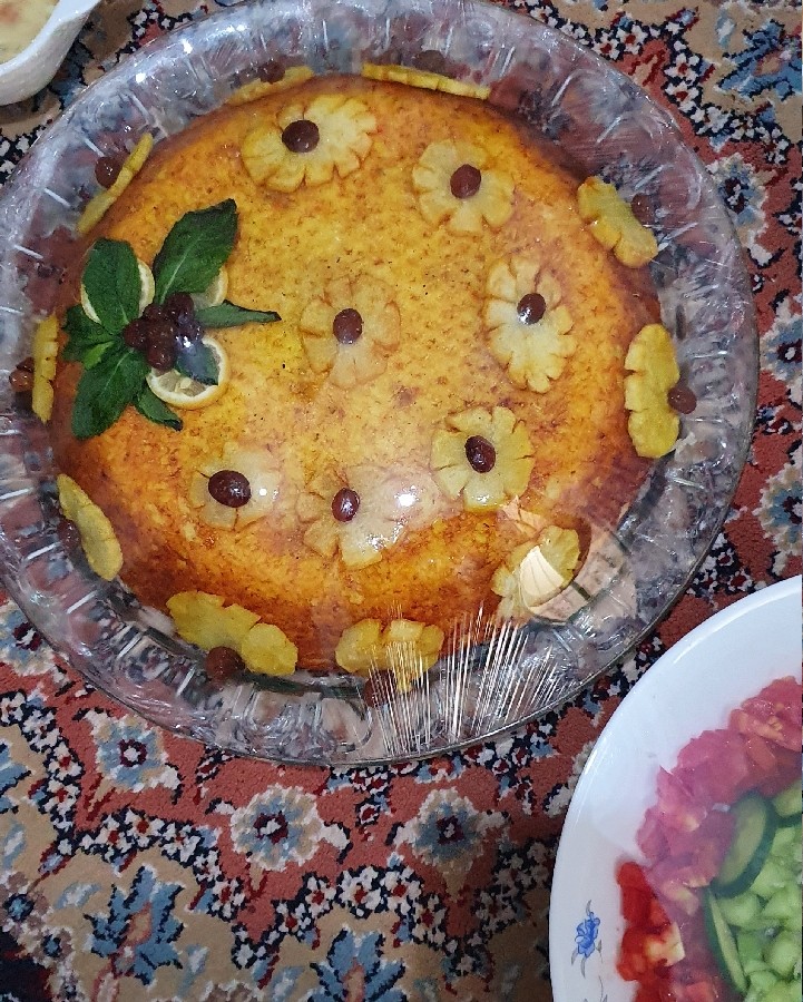عکس تهچین مرغ