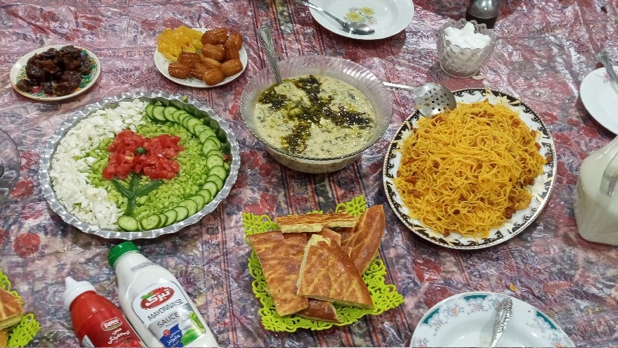 عکس ماکارونی و سالاد