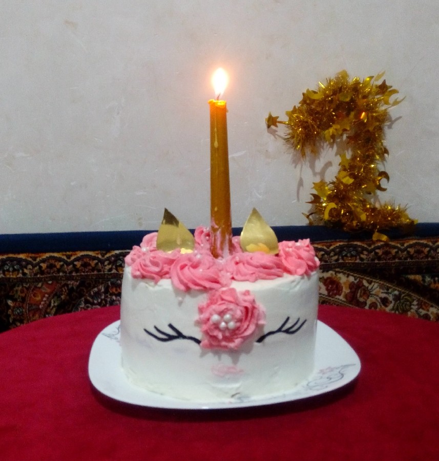 کیک تولد دوسالگی دختر نازم