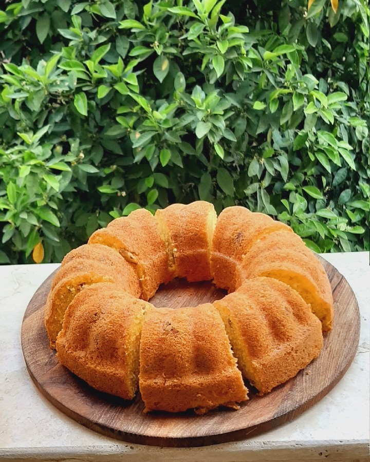 عکس کیک هویج و پرتغال کافیشاپی