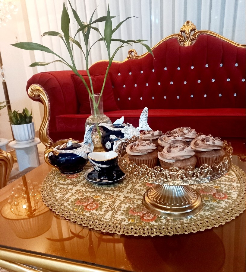 عکس کاپ کیک شکلاتی❤️