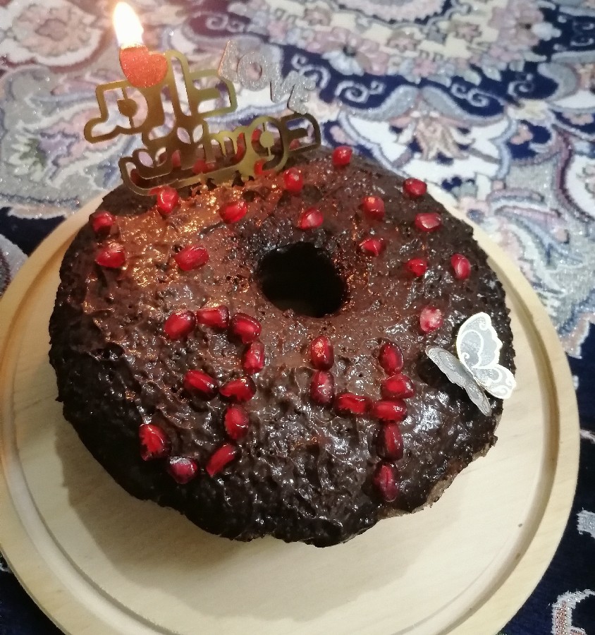 کیک شکلاتی
#کیک_خیس خودم پز تولد همسر