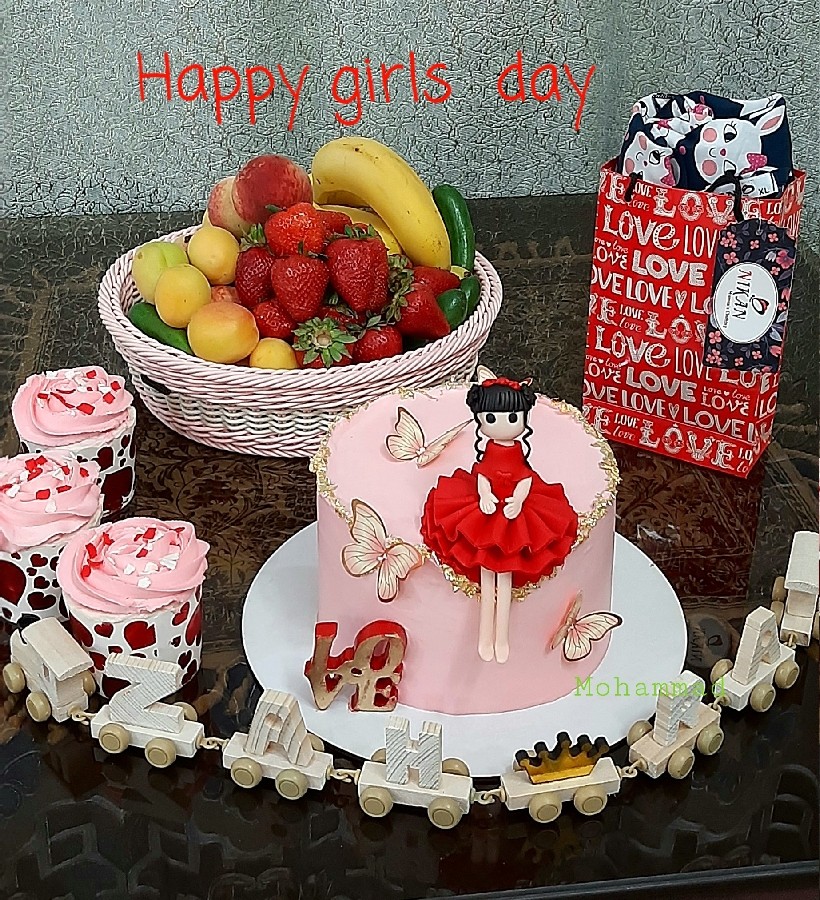 عکس کیک میلاد حضرت معصومه و روز  دختر 