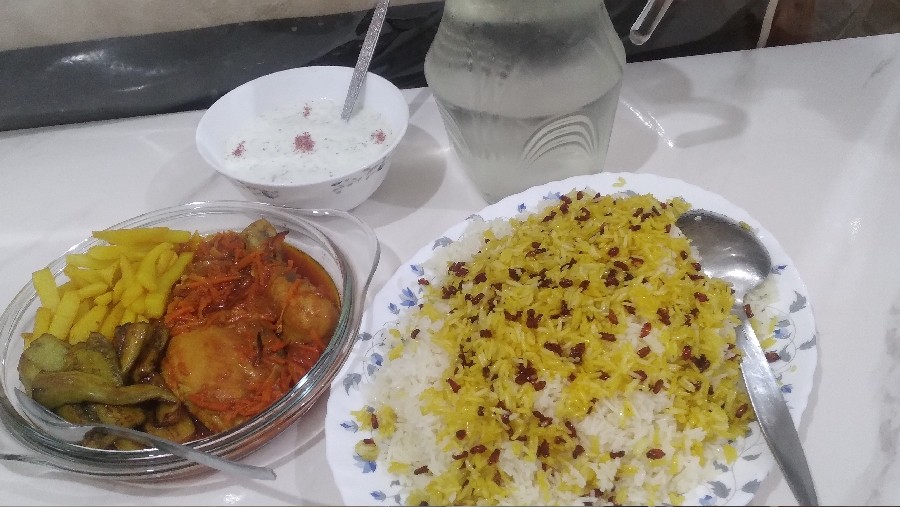 عکس خورشت همه چی قاطی مرغ