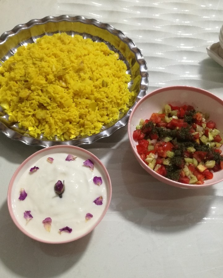 عکس دمپخت با سالاد شیرازی