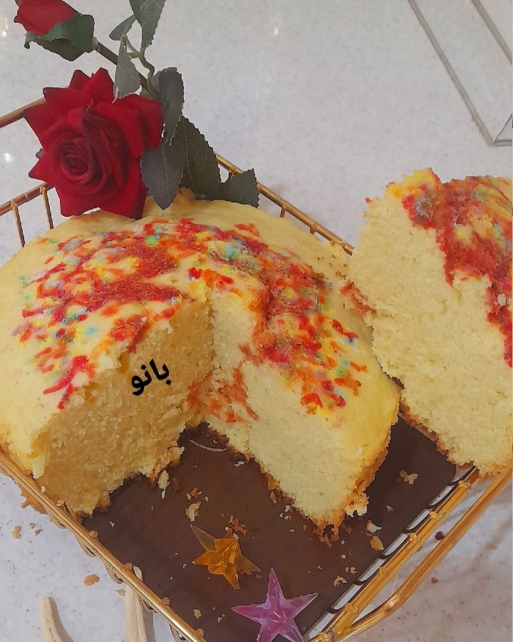 عکس کیک گلاب،بانو پز 