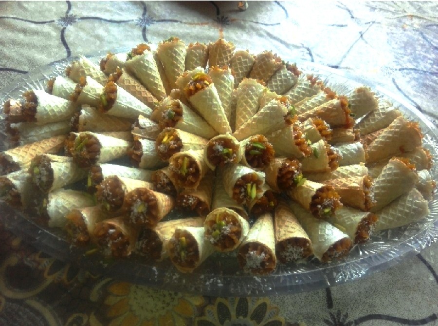 عکس حلوای زعفرانی