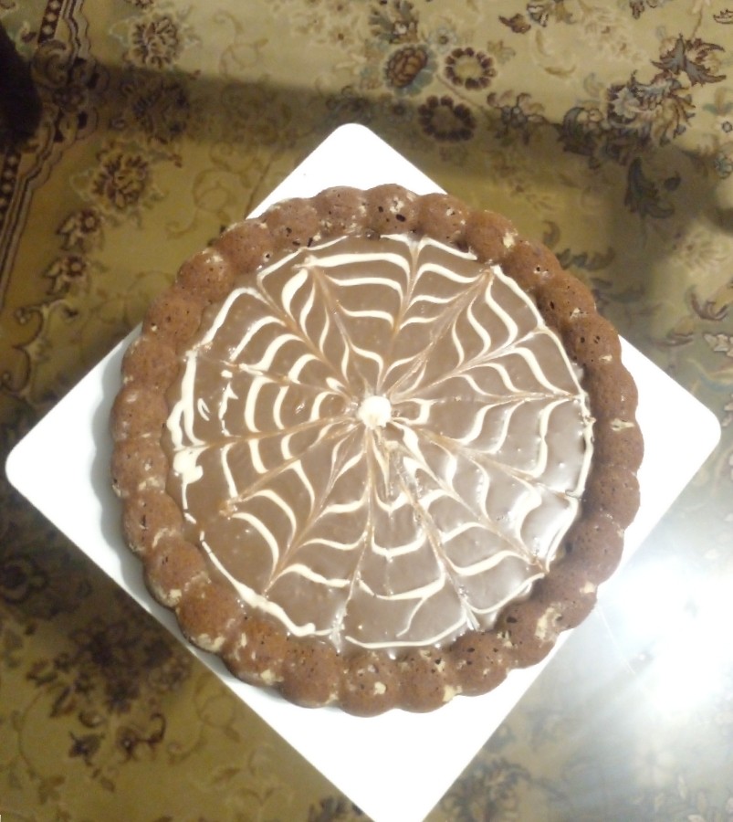 کیک شکلاتی با گاناش کاپوچینو