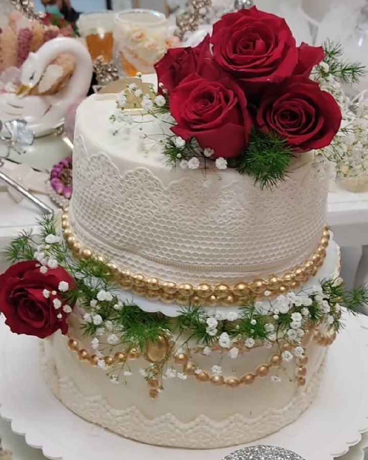 عکس کیک خونگی عقد