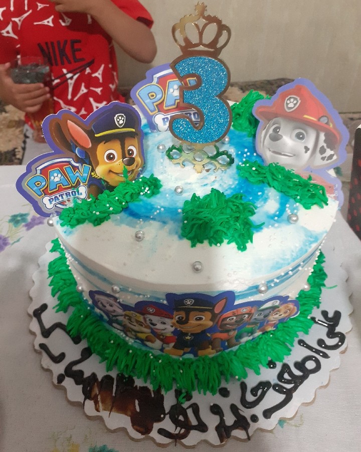 کیک تولد پسر برادرشوهرم با چاپ‌غیر خوراکی