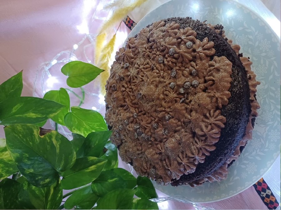 کیک شکلاتی با کرم نوتلا