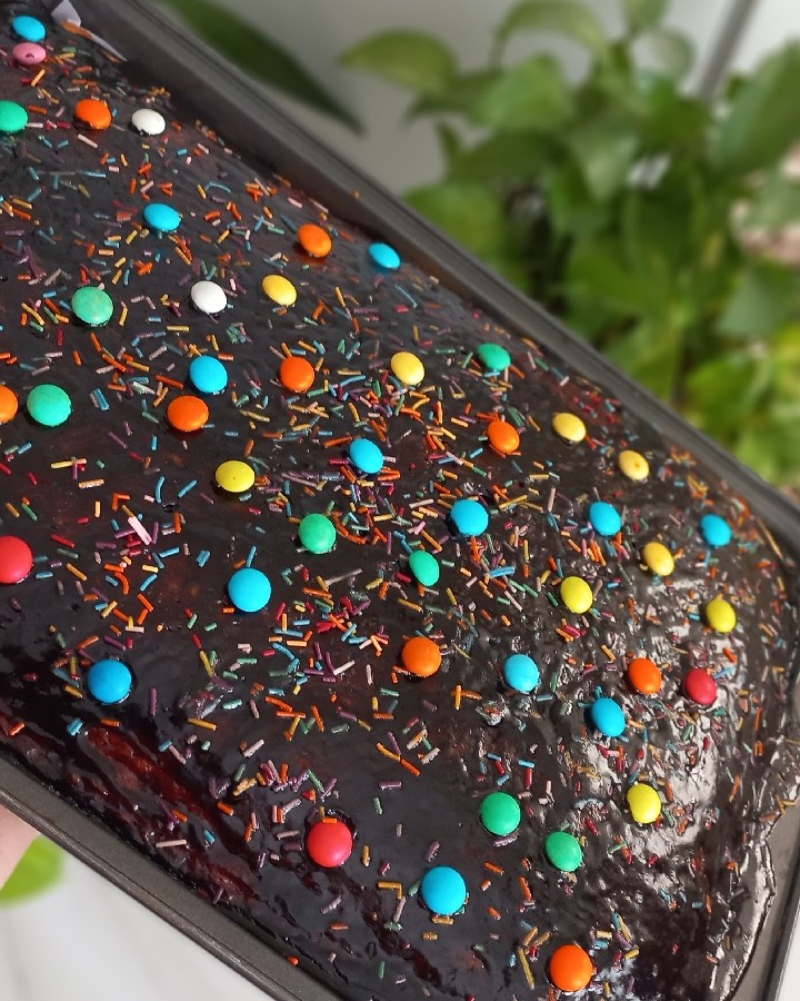 کیک خانگی با رویه شکلات