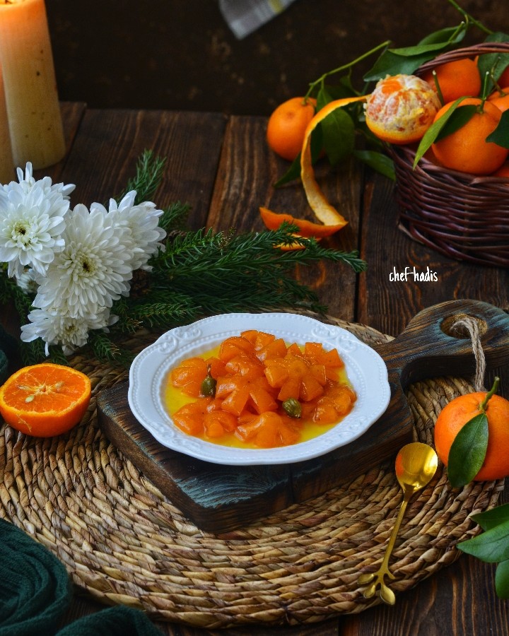 عکس مربای کامکوات به شکل گل
