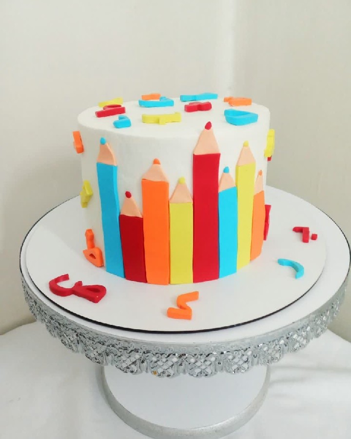 کیک خامه ای حروف الفبا 