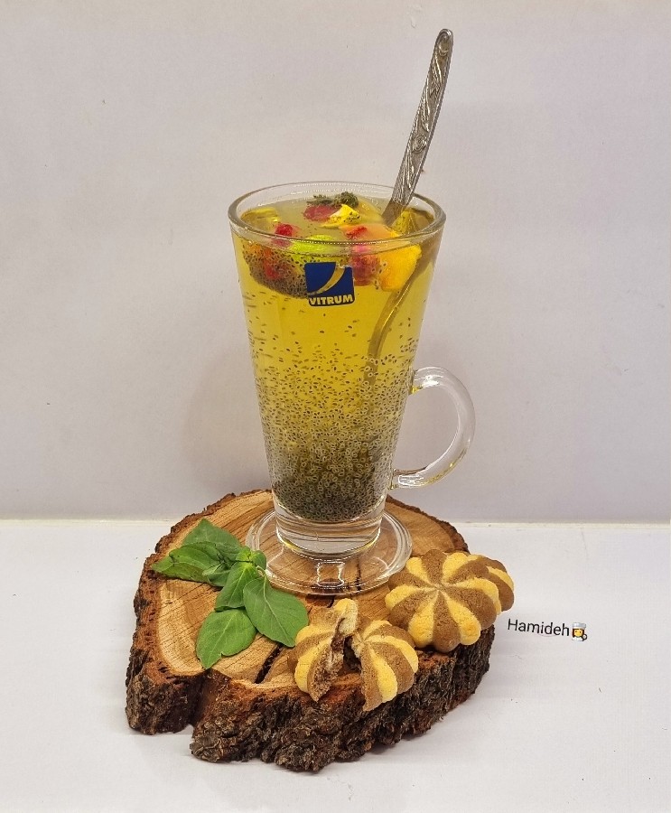 شربت ریحان سبز و تخم شربتی❤️