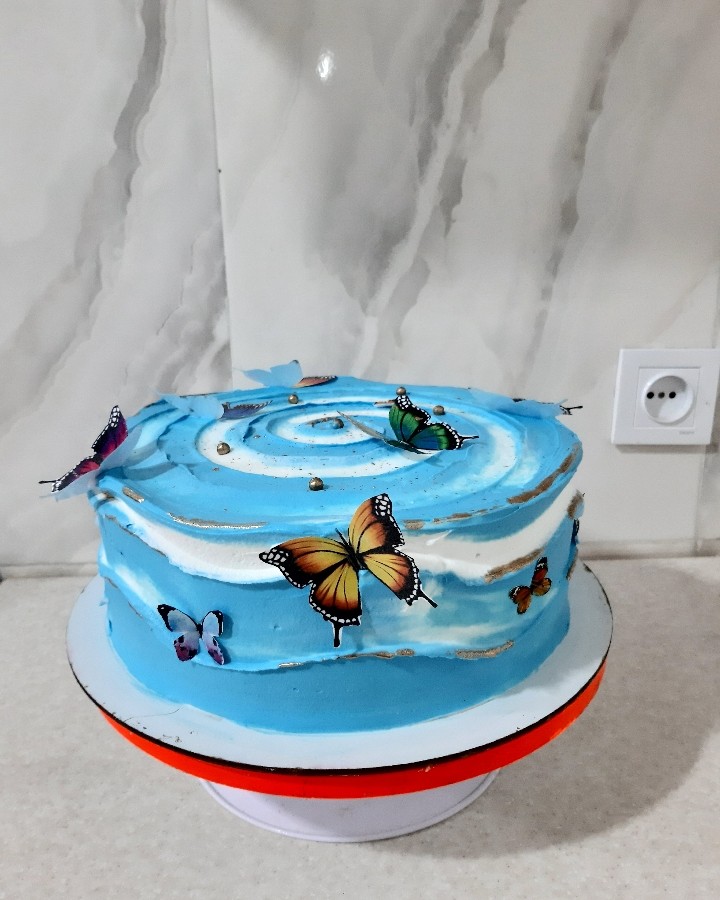 کیک تولد پروانه