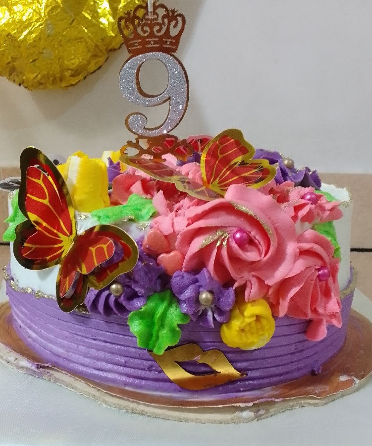 کیک تولد 9سالگی دخترم.