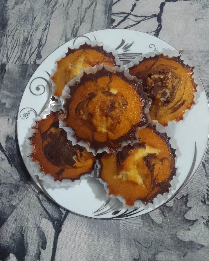 عکس پای کیک دو رنگ