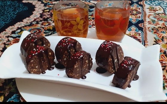 عکس کیک یخچالی رولی